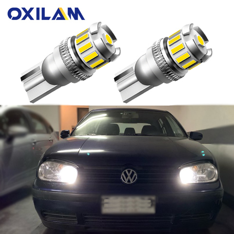 2x lampe à LED T10 W5W aucune lumière latérale de dégagement d'erreur pour Volkswagen VW Golf 4 5 6 7 Scirocco Caddy City Phaeton EOS Sagitar Magotan ► Photo 1/6