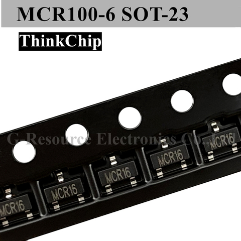 Redresseur contrôlé en silicone, MCR100-6 SOT-23 SMD SCR (marquage MCR16), 20 pièces ► Photo 1/4