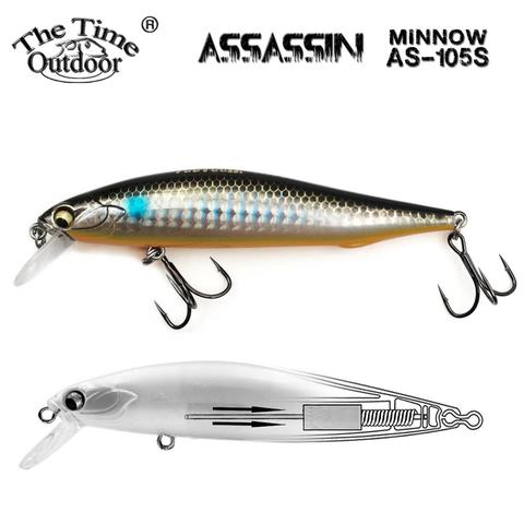 THETIME tout nouveau AR-C Assassin105 peche asturi leurre dure carnassier minnow lure 105mm 14g wobbler Jerkbait lent naufrage aartificiel Bait pour la pêche au brochet pike fishing ► Photo 1/6