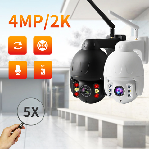 N_eye – caméra de surveillance dôme extérieure PTZ ip Wifi 4mp/5X Zoom optique, dispositif de sécurité sans fil, avec ia, suivi des personnes ► Photo 1/6