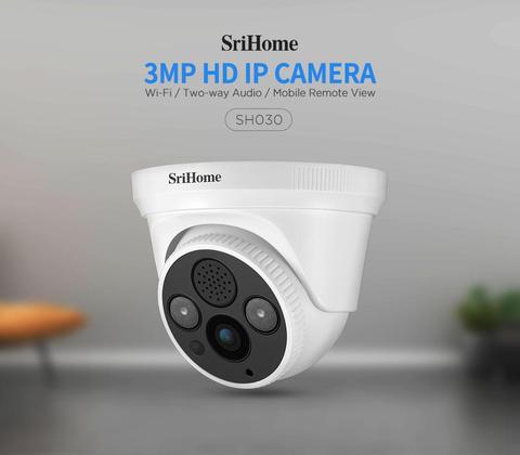 Sricam – caméra de Surveillance dôme IP Wifi sans fil SH030, dispositif de sécurité de 3,0 mp FHD, avec codec H.265, Audio bidirectionnel, alarme Push ONVIF ► Photo 1/6