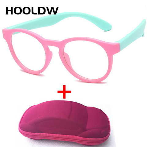 Lunettes rondes en Silicone Anti-lumière bleue pour enfants, monture optique pour garçons et filles, verres transparents pour ordinateur, UV400, nouvelle collection ► Photo 1/6