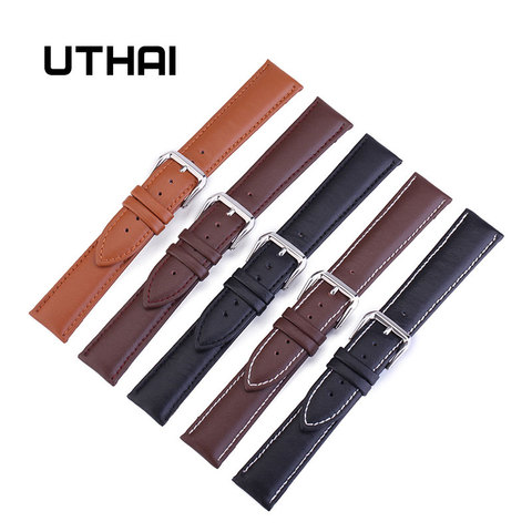 UTHAI-bracelets de montre Z24, bracelet de montre en cuir, accessoires de haute qualité, 10-24mm, 22mm ► Photo 1/6