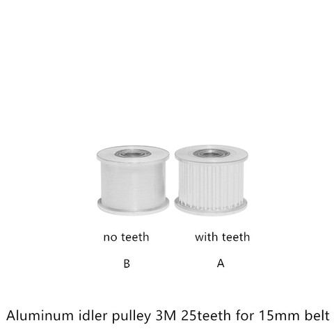 Tendeur de poulie à 25 dents de 3M, alésage de 6mm avec Guide de roulement, poulie synchrone HTD3M 25 T 25 dents ► Photo 1/4