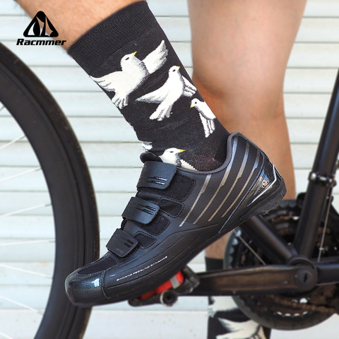 Racmmer – chaussettes de cyclisme amusantes pour hommes et femmes, accessoires de vélo de route, respirantes, en coton, d'extérieur, 2022 ► Photo 1/6