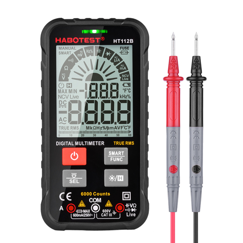 HABOTEST nouvelle génération 600V téléphone Intelligent Intelligent multimètre numérique Ohm capacité Hz AC cc NCV avance Multimetro testeur ► Photo 1/6