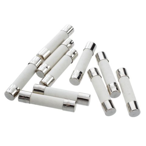 Tube à souffle rapide, 10 pièces/lot, 1 vente, 5x20mm 6*30mm, 5x20 6x30mm, ampli 250V 0.5//1/2/3 4 5 6 8 10 15 20 25 30 A fusible en céramique ► Photo 1/2