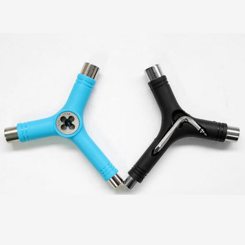 Outil de Skate bleu ou noir outil de planche à roulettes y-tool alliage d'aluminium tout en un outil ► Photo 1/6