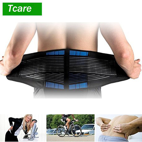 Tcare – ceinture lombaire réglable en néoprène, soutien lombaire à Double traction, attelle inférieure, soulagement de la douleur, taille Plus, unisexe, S-6XL ► Photo 1/6