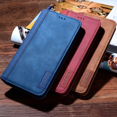 Coque en cuir avec aimant pour Oppo Realme 7 6 5 3 Pro 7i 6i 5i 5s 2 X2 Pro Q X C15 C11, nouveau design ► Photo 1/6
