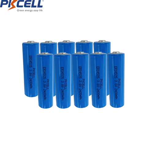 PKCELL – piles AA 3.6V 14505 2400mah, 10 pièces, ER14505, LiSCLO2, piles LR6 R6P de qualité supérieure pour caméra de suivi GPS ► Photo 1/6