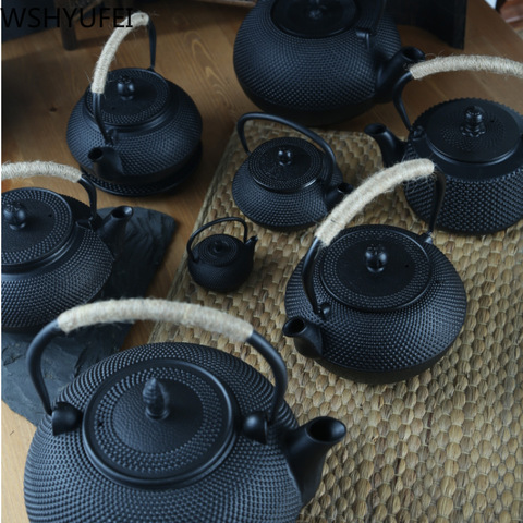 Théière en fonte, filtre en acier inoxydable, théière en fonte pour l'eau bouillante, Oolong, cuisinière à Induction maison, bouilloire à thé ► Photo 1/5