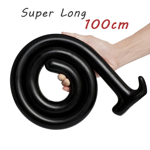 100cm Silicone Super longue bouttplug surdimensionné godemichet Anal gode jouets anaux stimulateur mâle Prostate masseur Anal jouets sexuels pour Couple ► Photo 1/6