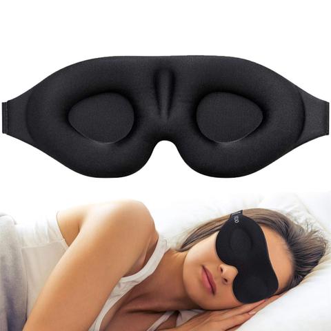 Masque oculaire pour dormir, bandeau pour tasse, moulé en 3D, Concave, effet bloquant la nuit, pour femmes et hommes ► Photo 1/6