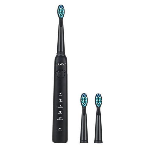 SEAGO – brosse à dents électrique sonique Rechargeable pour adulte, 4 modes de voyage, avec 3 têtes, cadeau, SG - 949 ► Photo 1/6