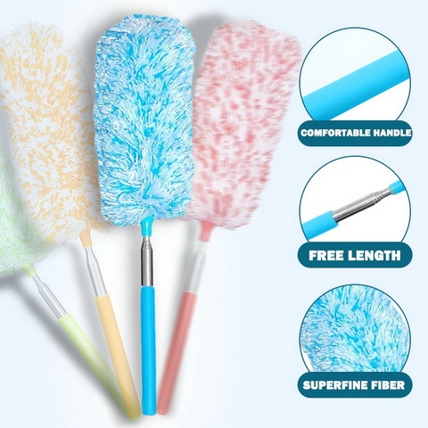 Brosse à épousseter lavable, outil de nettoyage, plumeau extensible ► Photo 1/6