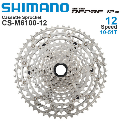 Pignon de Cassette SHIMANO DEORE M6100 12v-12 vitesses-HYPERGLIDE pour pièces d'origine de vélo vtt ► Photo 1/1