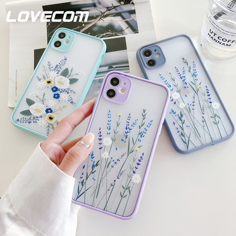 Coque arrière souple pour iPhone, compatible modèles 6, 7, 8 Plus, X, 11 Pro Max, XR, XS Max, motifs de feuilles, fleurs ► Photo 1/6