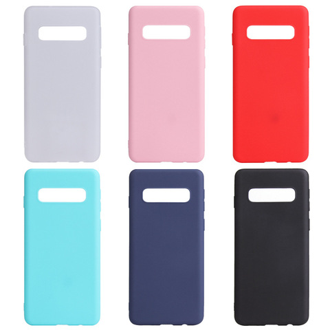 Coque arrière de luxe en Silicone, étui souple mat Ultra fin pour Samsung Galaxy S10 Plus S10E S20 Ultra A30 A50 A40 A70 Note 8 9 S8 S9 ► Photo 1/6