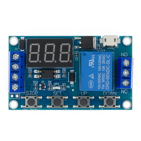 Module de relais interrupteur 6-30V, minuterie de temps de déclenchement, Cycle de minuterie réglable, interrupteur marche/arrêt, pour Arduino ► Photo 1/6