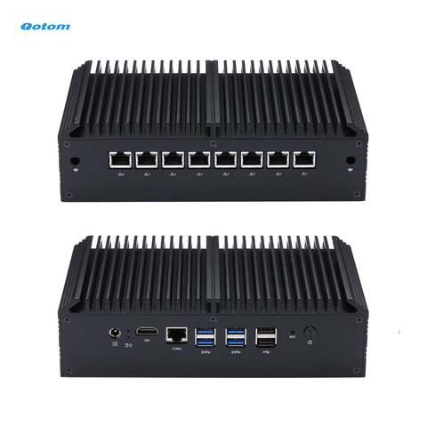 Qotom – Mini PC Q800GE avec 8 Ports LAN Gigabit, processeur Celeron Core i3/i5/i7 de 8e génération, pour routeur/pare-feu VM avancé ► Photo 1/6