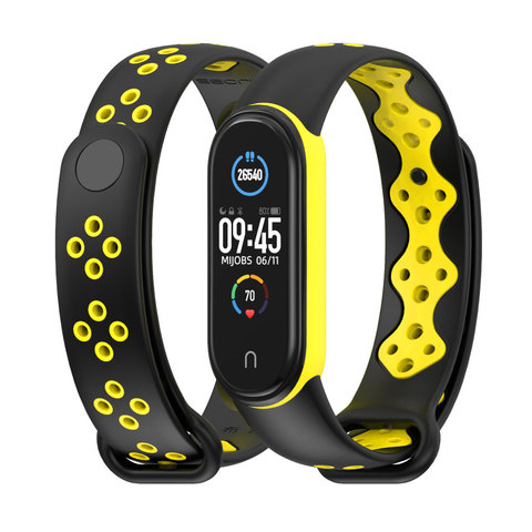 Bracelet de rechange en Silicone pour Xiaomi Mi Band 3 4 3, accessoires, respirant ► Photo 1/6