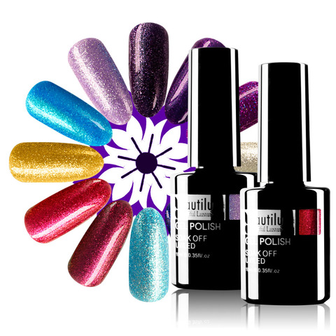 Beautilux – vernis à ongles Gel UV LED, 10ml, élégant, brillant d'hiver, scintillant, Permanent ► Photo 1/6