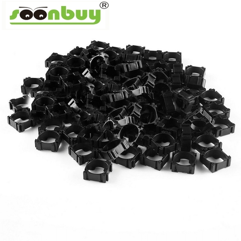 Soonbuy 100 pièces 18650 batterie support de cellule sécurité entretoise rayonnant coque Mayitr support de stockage adapté pour 1x18650 batterie ► Photo 1/6