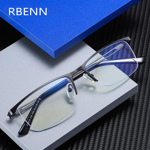 RBENN – lunettes Anti-lumière bleue pour homme, verres Anti-lumière bleue, pour ordinateur, de haute qualité, UV400, nouvelle collection 2022 ► Photo 1/6