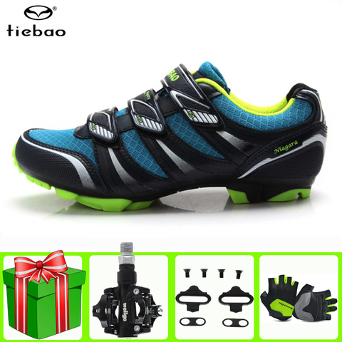 Tiebao vtt chaussures de cyclisme hommes montagne Sapatilha Ciclismo vtt baskets femmes professionnel autobloquant respirant vélo chaussures ► Photo 1/6