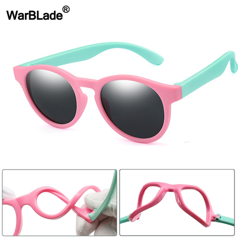 WarBlade 2022 nouveau enfants lunettes de soleil polarisées rond enfants lunettes de soleil garçons fille lunettes de sécurité bébé infantile nuances lunettes UV400 ► Photo 1/6