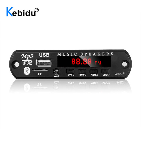 Kebidu – carte décodeur MP3 WMA sans fil Bluetooth 12V, Module Radio FM USB TF pour haut-parleur de voiture ► Photo 1/6