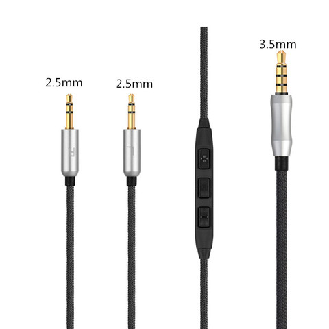 Câble Audio de remplacement, 3.5mm mâle 6.35mm à double 2.5mm, cordon hi-fi pour Hifiman HE400S HE-400I HE560 HE-350 HE1000 V2 ► Photo 1/6