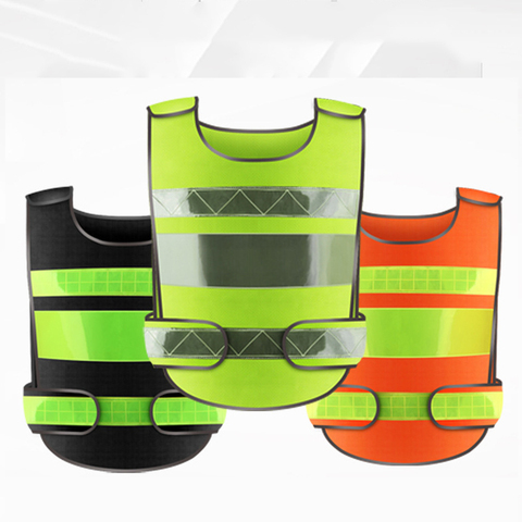 Haute luminosité respirant légèreté gilet de protection vélo trafic réfléchissant gilet Fluorescent sécurité entrepôt veste de sécurité ► Photo 1/5