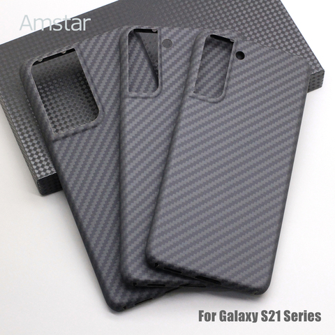 Amstar – coque de téléphone en Fiber de carbone pour Samsung, étui pour S21, S20, Ultra Note 20, Ultra S21, S20, S10 Plus, Z Fold 2 ► Photo 1/6