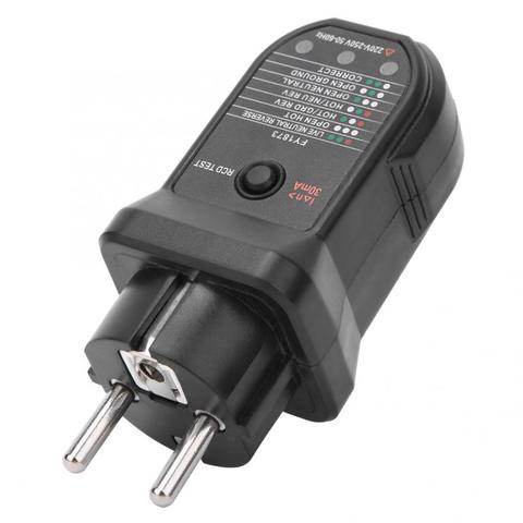 Testeur de prise détecteur de polarité de Circuit détecteur de prise ue détecteur de sécurité détecteur de fuite électrique détecteur de disjoncteur ► Photo 1/6