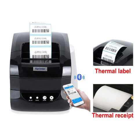 127 MM/S Port USB 20mm-80mm imprimante d'étiquettes de codes à barres imprimante d'autocollants imprimante de codes à barres thermique imprimante de reçus thermique 58mm ou 80mm ► Photo 1/6