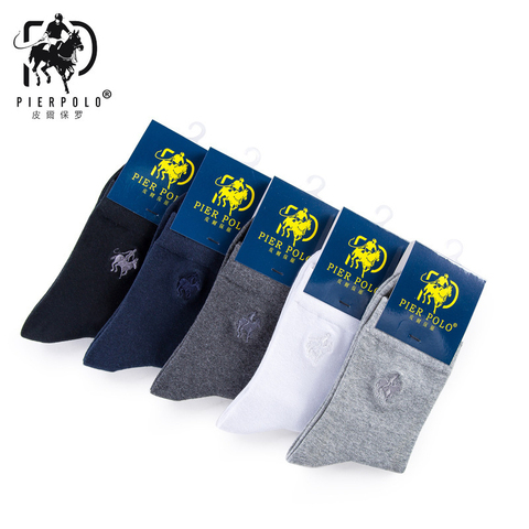 PIER POLO-chaussettes pour hommes de marque de haute qualité en coton, classiques, tendance d'affaires déodorants, robe, été, vente en gros ► Photo 1/6