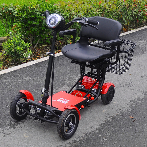 Mini fauteuil roulant intelligent et pliable, petit format, léger, pour voyage, scooter électrique, avec accoudoirs, bon marché, pour adultes et personnes âgées ► Photo 1/6