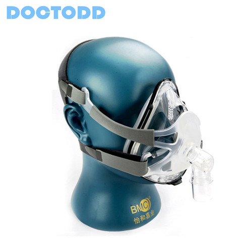 Doctodd F1A masque facial complet avec couvre-chef gratuit pour CPAP Auto CPAP BiPAP respirateur taille S M L Interface de thérapie de ronflement ► Photo 1/6