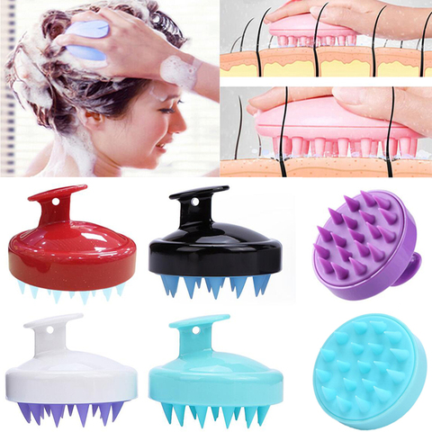 Shampooing anti-pellicules en Silicone pour nettoyer les cheveux, peigne, Massage du cuir chevelu, brosse de douche, Spa ► Photo 1/6