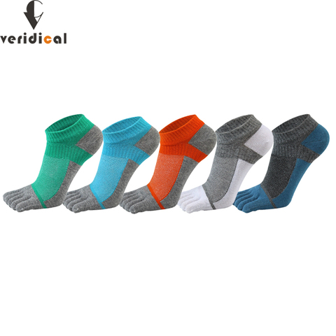 Verdical – chaussettes de sport à cinq doigts en coton pur pour hommes, respirantes, confortables, Anti-Friction, avec orteils, ue 38-44 ► Photo 1/1