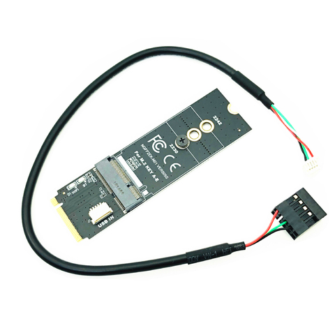 M.2 KEY-M à clé A-E/E adaptateur carte Riser pour M.2 NGFF PCIE protocole carte réseau sans fil Module prise en charge 2230 2242 taille M2 carte ► Photo 1/6