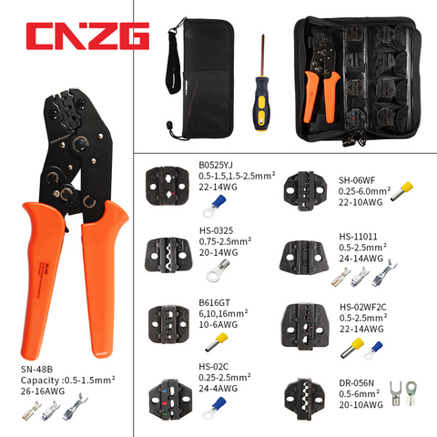 Jeu de pinces à sertir fil, Kit de mâchoires, Terminal, virole, pince à sertir outils à main, Alicate universel Tangen gereedschap electric cal ► Photo 1/6