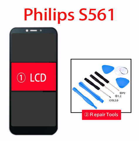 Ensemble écran tactile LCD, 5.45 pouces, avec outils, pour Philips S561 S 561, nouveau ► Photo 1/2