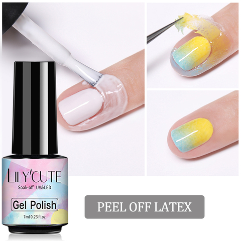 LILYCUTE 7ml/5ml décoller le Latex sans odeur résistant au froid blanc Art des ongles soin des bords protecteur Art des ongles estampage outils de fleurs ► Photo 1/6