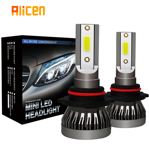 2 PIÈCES Voiture phare Mini Lampe H7 AMPOULE LED H1 LED H8 H11 PHARES Kit 9005 HB3 9006 HB4 6000k antibrouillard 12V LAMPE À LED 36W 8000LM ► Photo 1/5