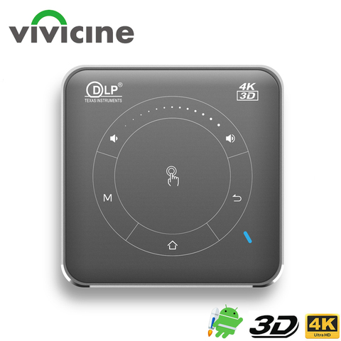 Vivicine P11 le plus récent Mini projecteur 3D Mobile de poche intelligente, supporte le projecteur vidéo de maison de Wifi d'airplay de Miracast ► Photo 1/6