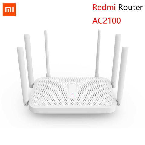 Xiaomi Redmi AC2100 routeur Gigabit 2.4G 5.0GHz double bande 2033Mbps routeur sans fil Wifi répéteur avec 6 antennes à Gain élevé plus large ► Photo 1/6