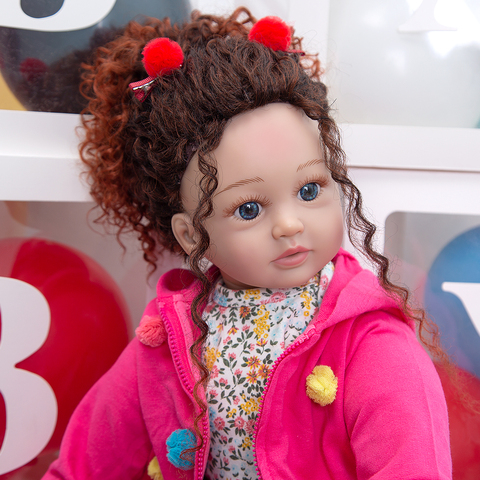 KEIUMI nouveauté Reborn poupées 60 cm tissu corps en peluche fille bébés poupée jouet porter costume de mode vêtements enfant en bas âge nouvel an cadeaux ► Photo 1/6